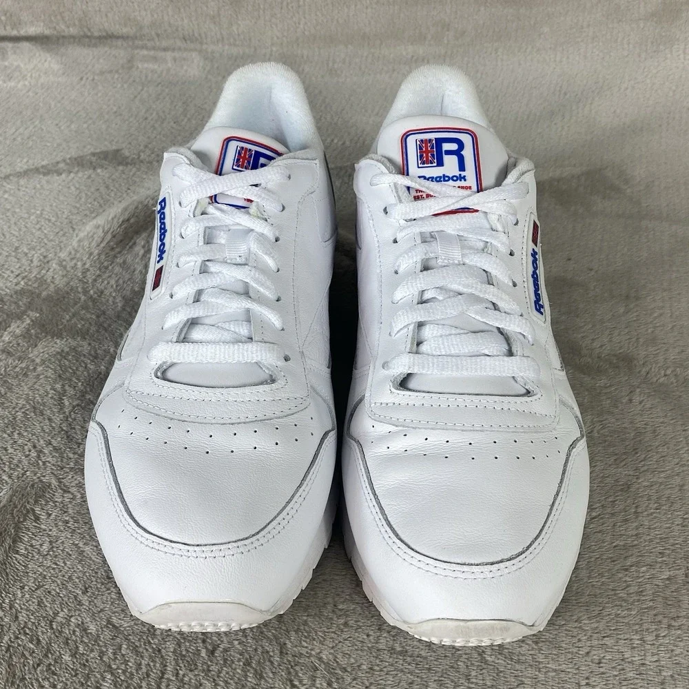Reebok Classic Sneakers Shoes Mens Size 11 White Leather Retro Athletic